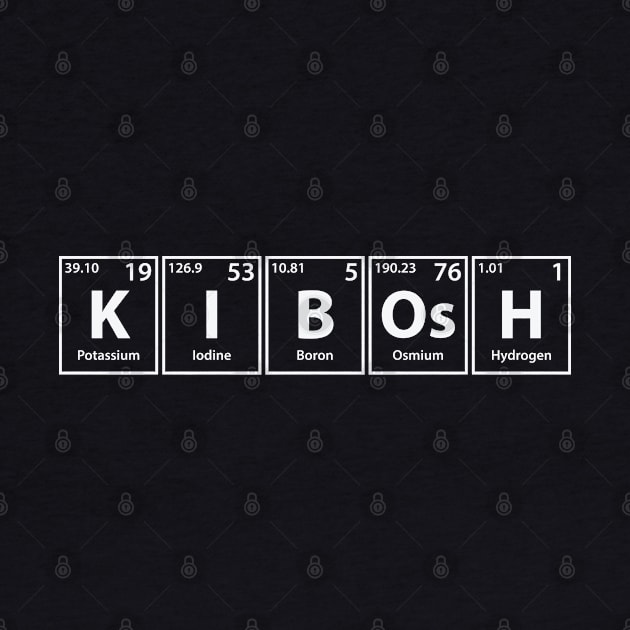 Kibosh (K-I-B-Os-H) Periodic Elements Spelling by cerebrands